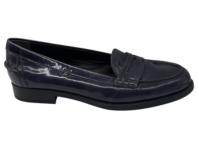 Mocassini / Ballerine in pelle lucida blu navy Tod's - vista 2