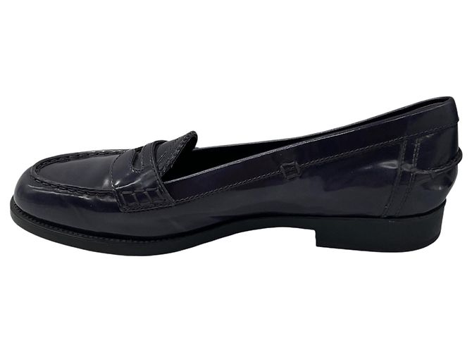 Mocassini / Ballerine in pelle lucida blu navy Tod's - vista 3