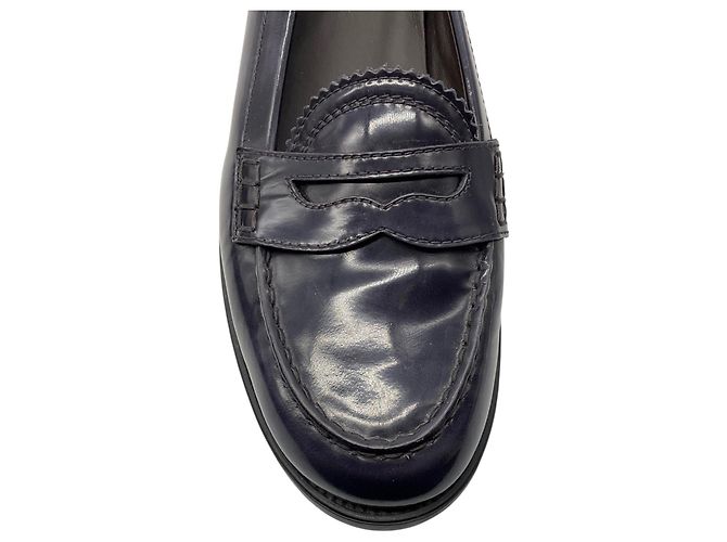 Mocassini / Ballerine in pelle lucida blu navy Tod's - vista 5