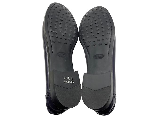 Mocassini / Ballerine in pelle lucida blu navy Tod's - vista 7