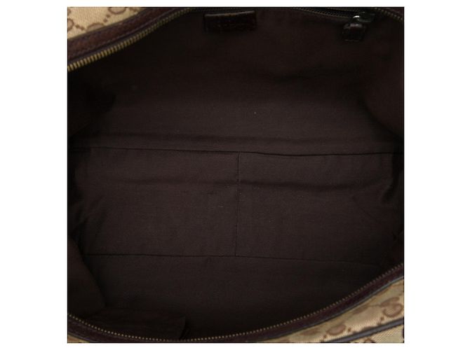 Borsa business Gucci GG Canvas Web beige - vista 4