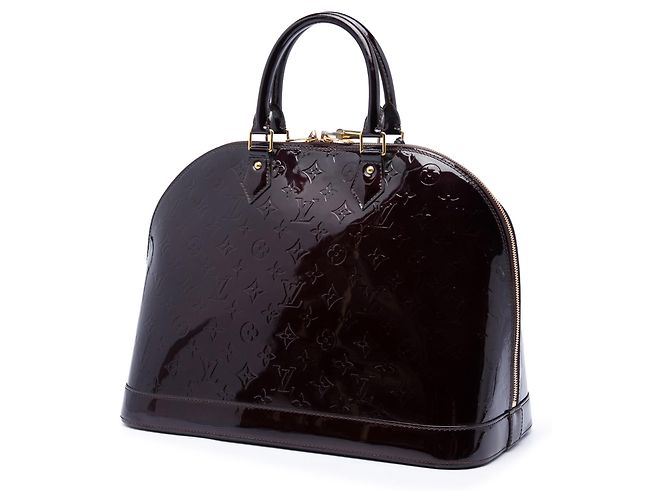 Borsa Louis Vuitton Monogram Vernis Alma GM Purple Porpora - vista 2
