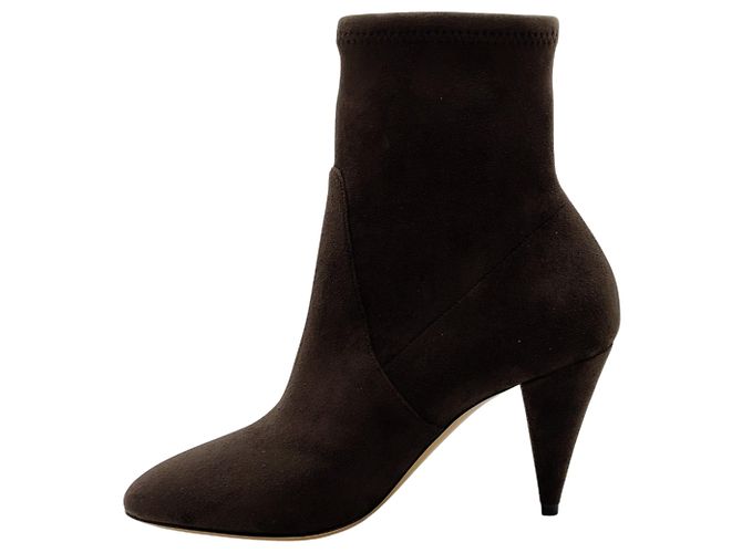 Botines calcetín Casadei de ante elástico marrón Castaño - vista 3