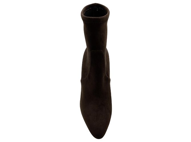 Botines calcetín Casadei de ante elástico marrón Castaño - vista 4