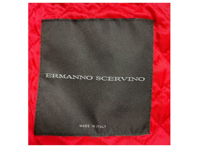 Ermanno Scervino Black / Red / Blue Multi Plaid Double Breasted Mid-Length Wool Coat Multiple colors - view 4