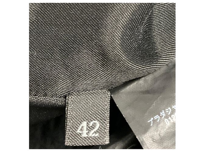 Abito da cocktail Prada in nylon testurizzato nero e lana - vista 5