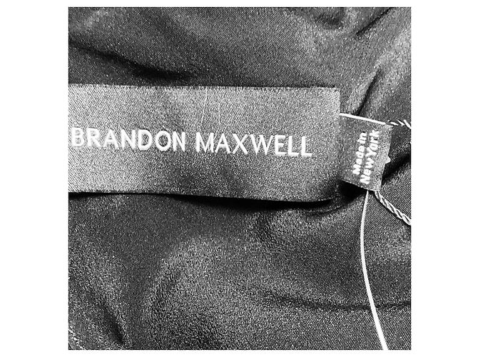 Autre Marque Brandon Maxwell Raina Kleid aus schwarzer Seidengeorgette - Ansicht 4