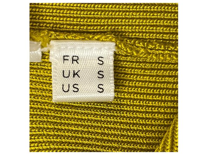 Autre Marque Galvan London Atalanta Figuriertes Strick-Midikleid Chartreuse / Yellow Gelb - Ansicht 6