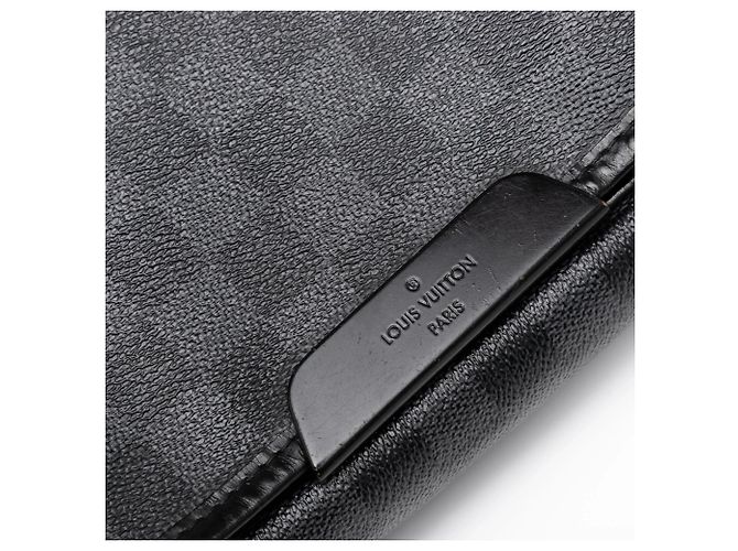 Borsa a tracolla Louis Vuitton Daniel MM Damier Graphite Nera Nero - vista 7