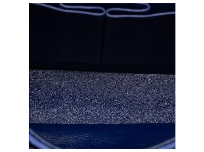 Borsa a tracolla Chanel Medium Classic Velvet Double Flap Blu - vista 4