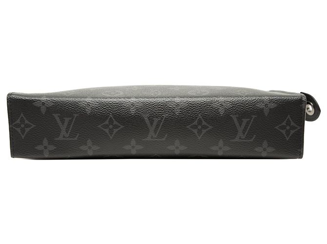 Borsa a Pochette Louis Vuitton Monogram Eclipse Pochette Voyage MM Nera Nero - vista 3