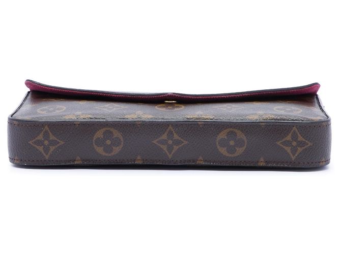 Borsa a tracolla Louis Vuitton Monogram Pochette Felicie Marrone - vista 3