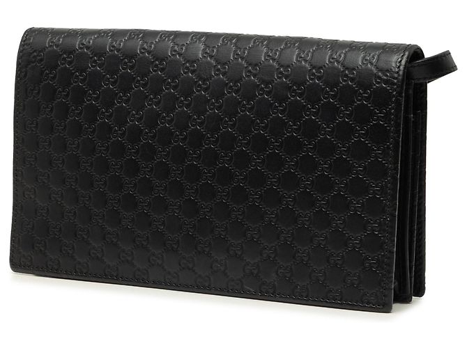 Borsa a tracolla Gucci Microguccissima Wallet on Strap Nera Nero - vista 2