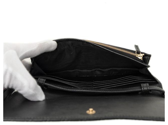 Borsa a tracolla Gucci Microguccissima Wallet on Strap Nera Nero - vista 4