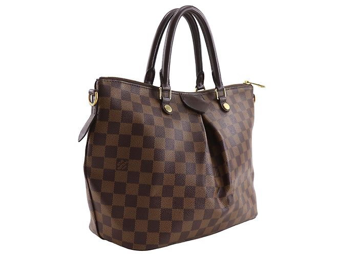 Borsa Louis Vuitton Damier Ebene Siena PM Marrone - vista 2