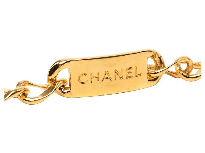 Chanel CC Gürtel mit vergoldetem Medaillon Golden - Ansicht 3