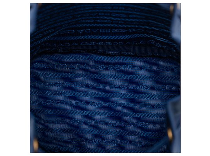 Pouch con coulisse Prada Re-Nylon blu - vista 4