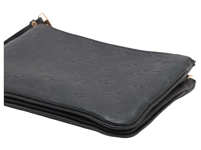 Borsa a tracolla Pochette con doppia zip Louis Vuitton Monogram Empreinte Nera Nero - vista 9