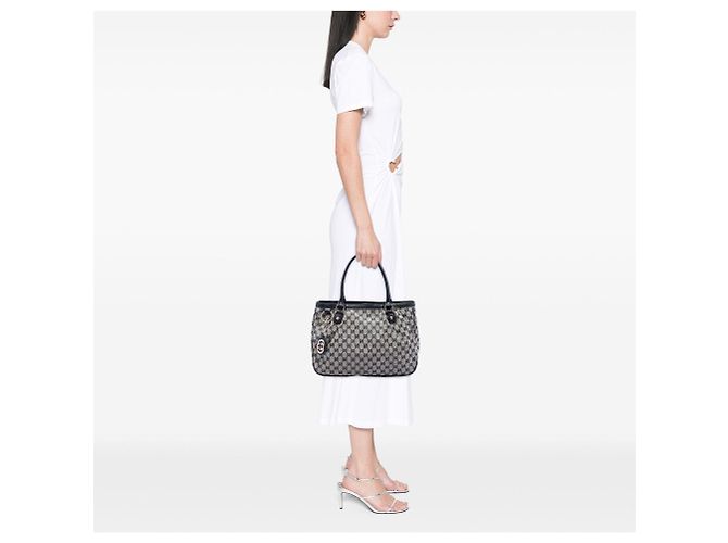 Borsa Tote Gucci GG Canvas Sukey beige - vista 6