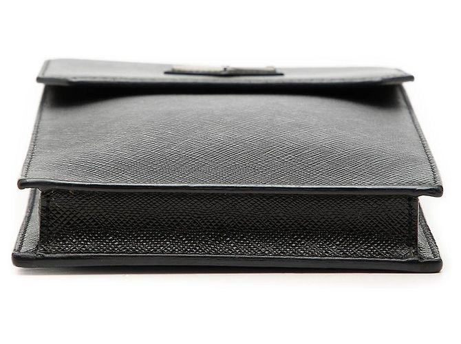 Borsa crossbody per smartphone Prada Saffiano Nera Nero - vista 3
