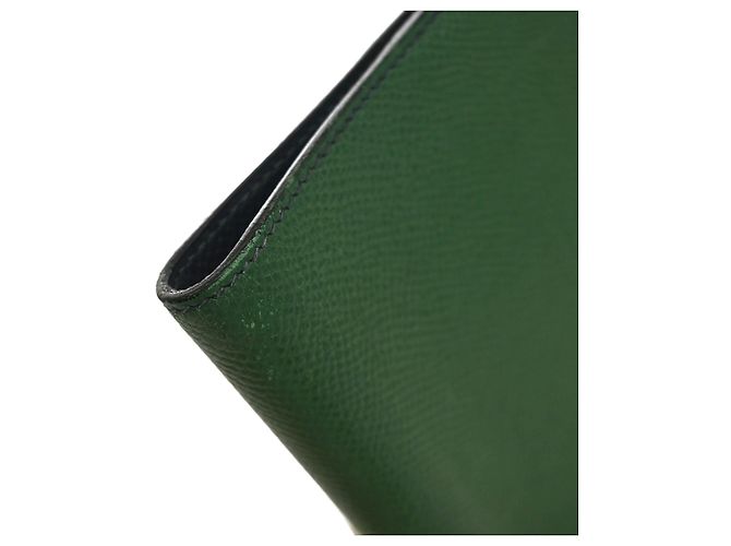 Copertina agenda Hermès Vision in pelle Epsom verde - vista 9