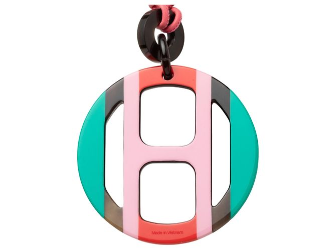 Collana con pendente Multi Hermès in corno di bufalo H Equipe Multicolore - vista 3