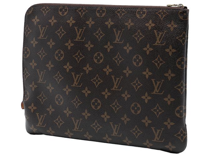Borsa a Clutch Louis Vuitton Monogram Etui Voyage MM Marrone - vista 2