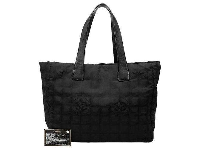 Borsa Tote Chanel New Travel Line in nylon nero - vista 7