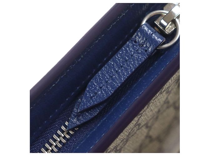 Pouch Gucci Medium Bicolor GG Supreme Blu - vista 7