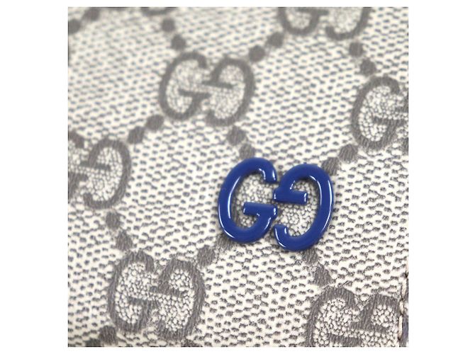 Pouch Gucci Medium Bicolor GG Supreme Blu - vista 8