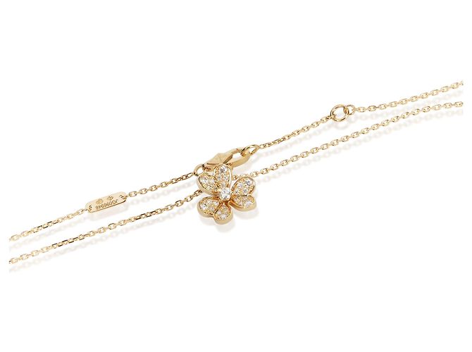 Pendente Frivole Mini Modello in Oro Giallo e Diamanti Van Cleef & Arpels - vista 2
