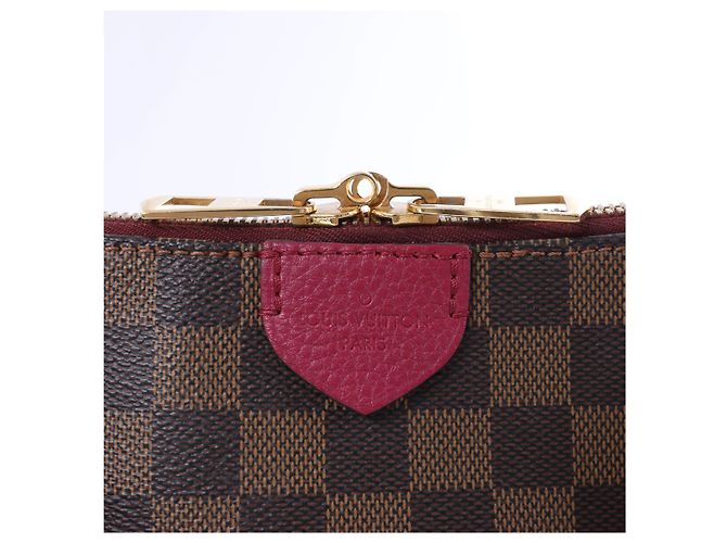 Borsa a mano 2Way Louis Vuitton Hyde Park Damier Ebene Marrone x Viola N41015 Porpora - vista 12