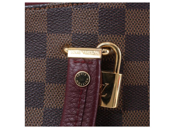 Borsa a mano 2Way Louis Vuitton Hyde Park Damier Ebene Marrone x Viola N41015 Porpora - vista 13