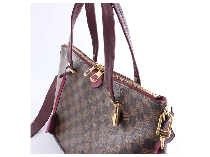 Borsa a mano 2Way Louis Vuitton Hyde Park Damier Ebene Marrone x Viola N41015 Porpora - vista 3