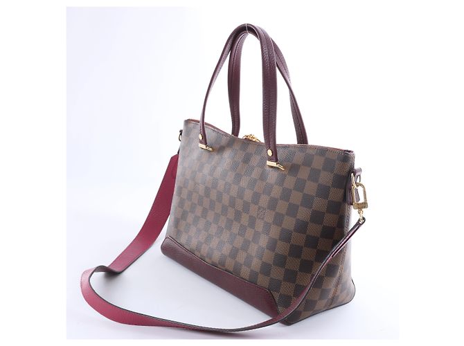 Borsa a mano 2Way Louis Vuitton Hyde Park Damier Ebene Marrone x Viola N41015 Porpora - vista 4