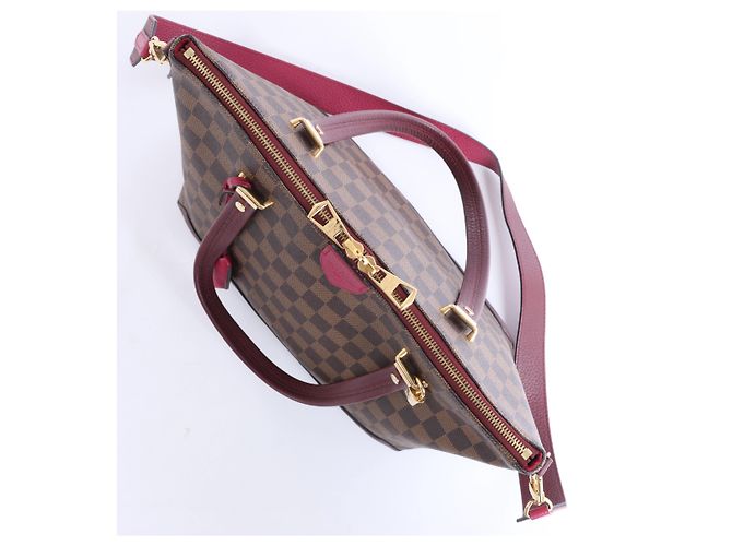Borsa a mano 2Way Louis Vuitton Hyde Park Damier Ebene Marrone x Viola N41015 Porpora - vista 6