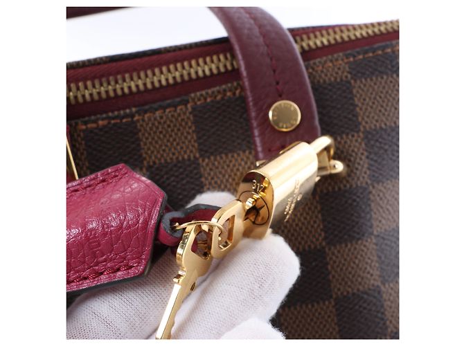 Borsa a mano 2Way Louis Vuitton Hyde Park Damier Ebene Marrone x Viola N41015 Porpora - vista 8