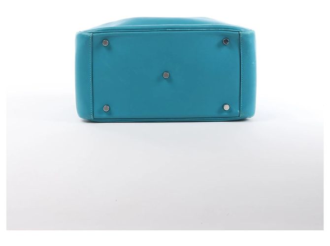 Hermès Hermes Lindy 30 Veau Swift 2Way Handbag in Turquoise K: 2007 Blu - vista 6