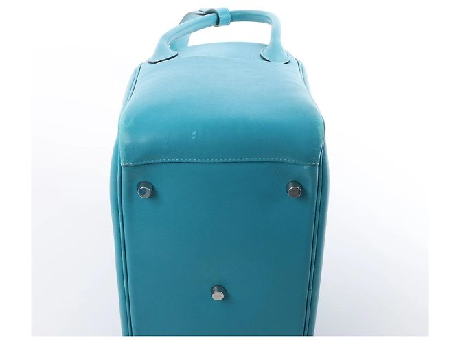 Hermès Hermes Lindy 30 Veau Swift 2Way Handbag in Turquoise K: 2007 Blu - vista 7