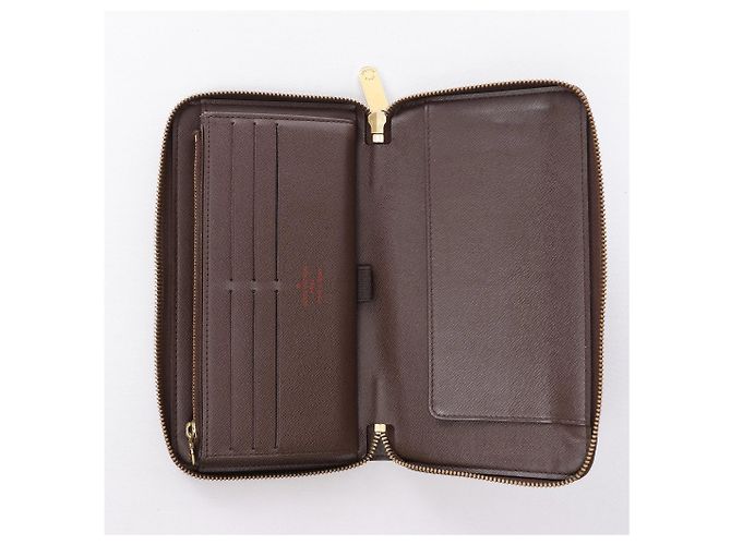 Cartera Louis Vuitton Zippy Damier Ebene en Brown N60003 Castaño - vista 9