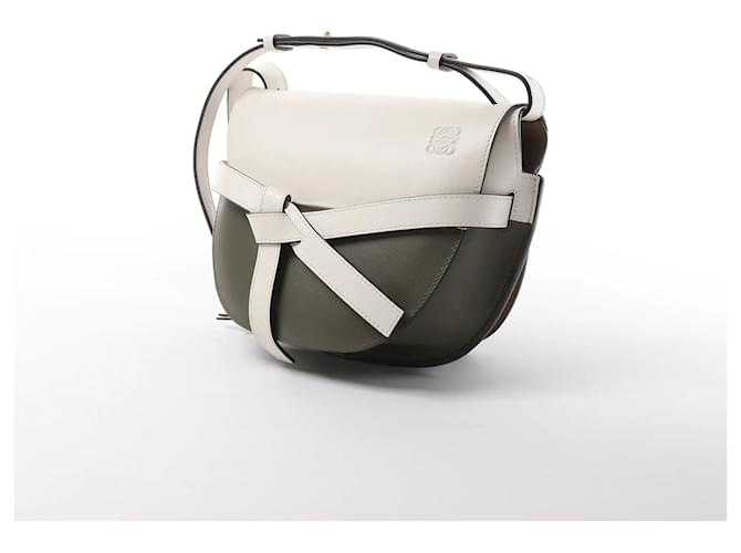 Borsa a tracolla LOEWE Gate Small in White x Green Bianco - vista 2