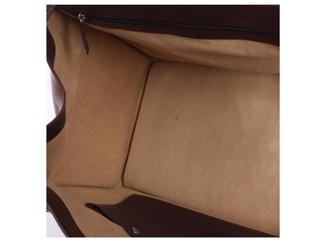 Sac de voyage Loewe Vintage en cuir marron Beige - vue 13