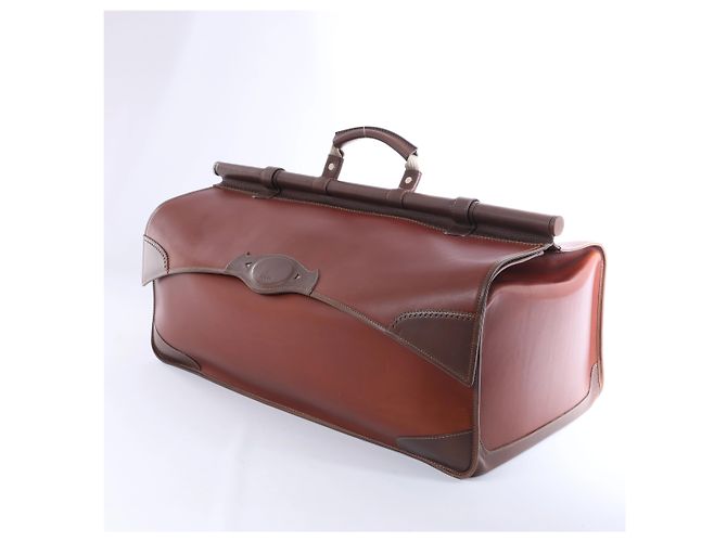 Sac de voyage Loewe Vintage en cuir marron Beige - vue 2