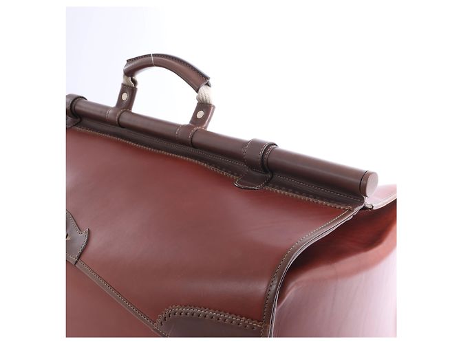 Sac de voyage Loewe Vintage en cuir marron Beige - vue 3