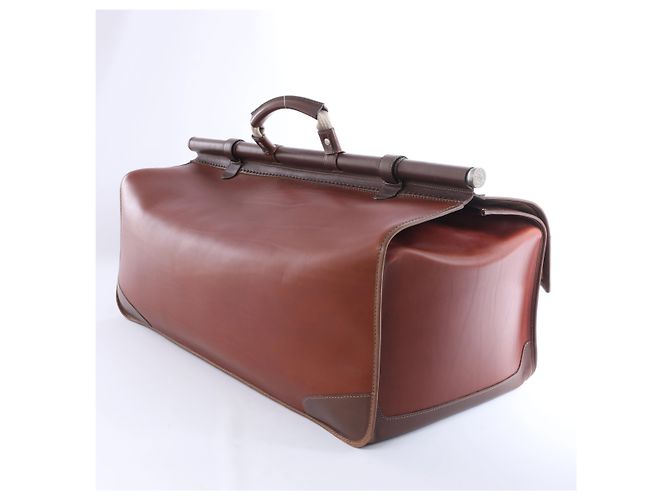 Sac de voyage Loewe Vintage en cuir marron Beige - vue 4