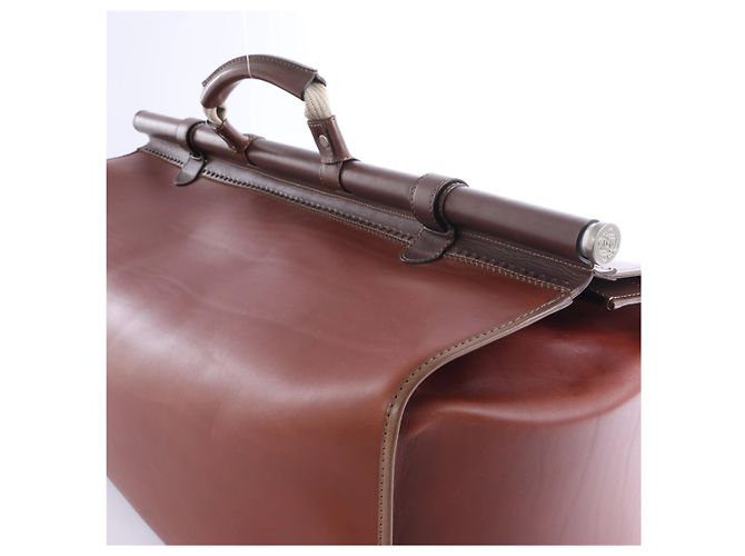 Sac de voyage Loewe Vintage en cuir marron Beige - vue 5