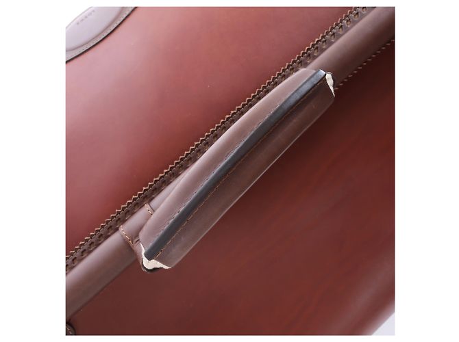 Sac de voyage Loewe Vintage en cuir marron Beige - vue 6