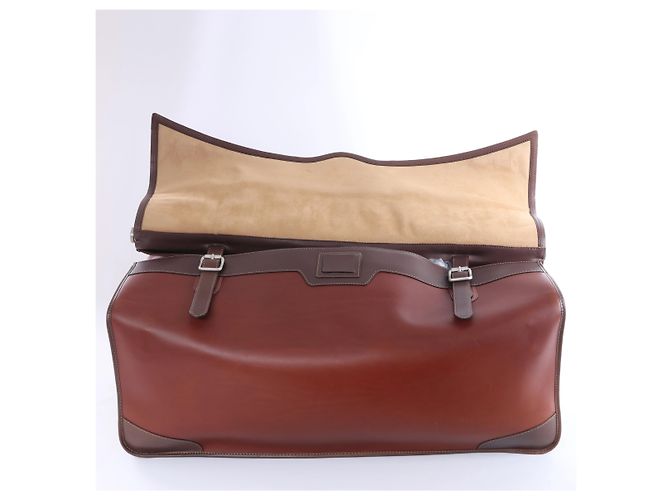Sac de voyage Loewe Vintage en cuir marron Beige - vue 8