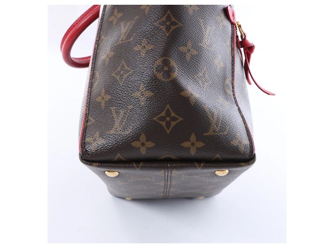 Borsa Louis Vuitton Tournelle PM Monogram Canvas in Brown x Red M44027 Rosso - vista 10