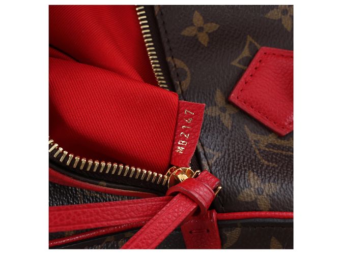 Borsa Louis Vuitton Tournelle PM Monogram Canvas in Brown x Red M44027 Rosso - vista 12